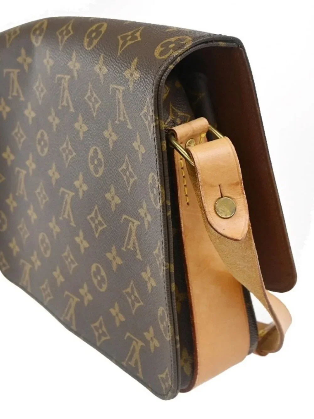 LOUIS VUITTON Cartouchiere GM Shoulder Bag Monogram Leather Brown M51252 77CA744